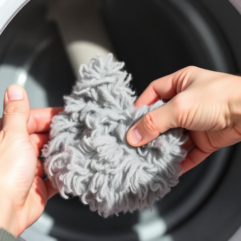 Collecting dryer lint from lint trap