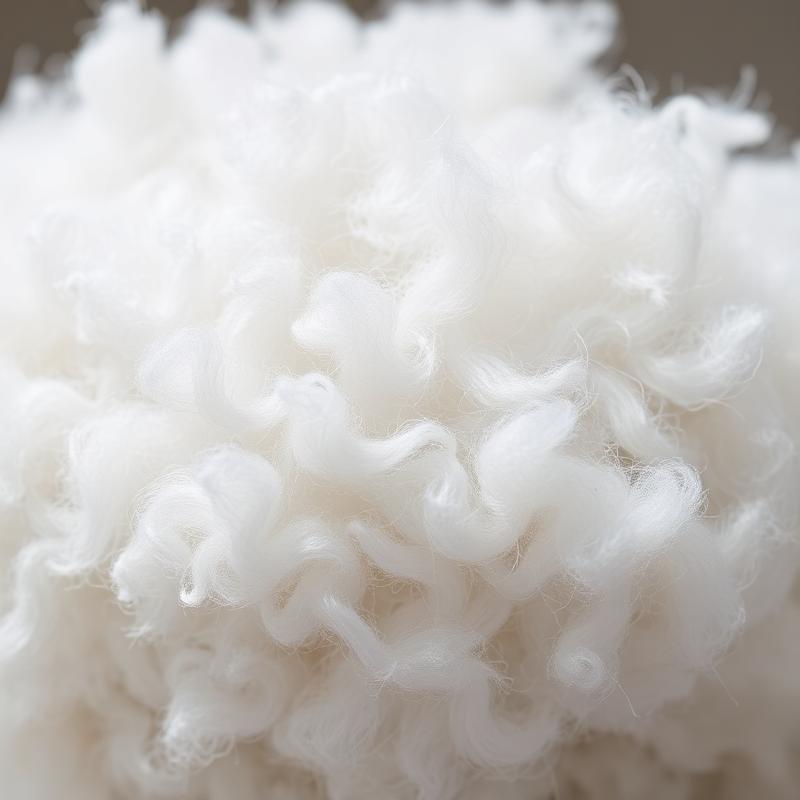 Fluffy dryer lint close-up